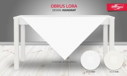 Obrus LORA 80x80 Biały Kwadraty