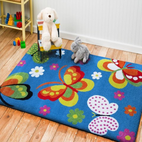 Dywan Mondo 14 - niebieskie MOTYLKI 160 x 220 cm Dywan Mondo 14 - niebieskie MOTYLKI 160 x 220 cm