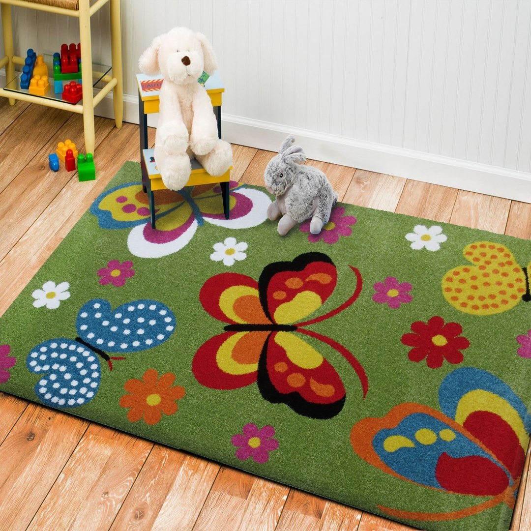 Dywan Mondo 14 - zielone MOTYLKI 160 x 220 cm Dywan Mondo 14 - zielone MOTYLKI 160 x 220 cm