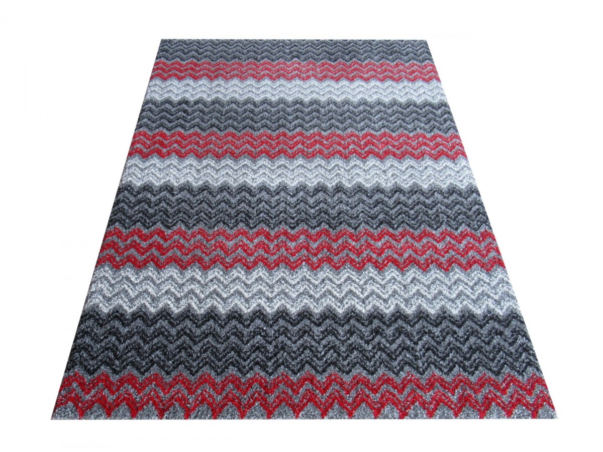Dywan Sherpa 01 - szaro czerwona 200 x 290 cm Dywan Sherpa 01 - szaro czerwona 200 x 290 cm