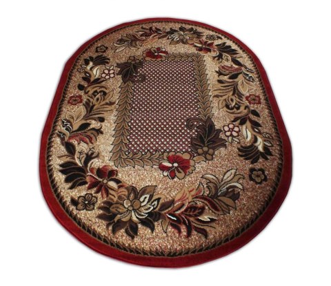 Dywan owalny BCF Alfa 01 czerwony 200 x 300 cm czerwony Dywan owalny BCF Alfa 01 czerwony 200 x 300 cm czerwony