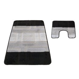 Komplet łazienkowy Montana 04N czarny Komplet (50 cm x 80 cm i 40 cm x 50 cm) czarny