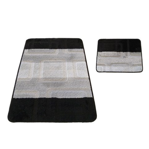 Komplet łazienkowy Montana 04N czarny Komplet (50 cm x 80 cm i 40 cm x 50 cm) czarny