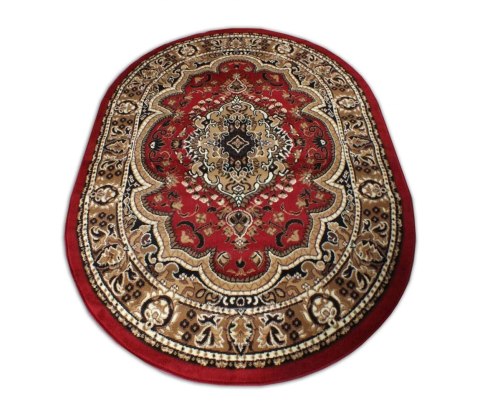 Dywan owalny BCF Alfa 06 czerwony rozeta 80 x 150 cm czerwony Dywan owalny BCF Alfa 06 czerwony rozeta 80 x 150 cm czerwony