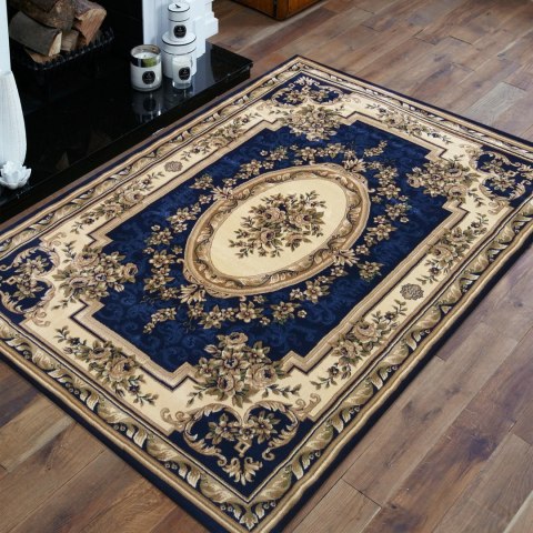 Dywan Ekskluzywny 04 granatowy rozeta 240 x 330 cm Dywan Ekskluzywny 04 granatowy rozeta 240 x 330 cm