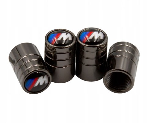 NAKRĘTKI na wentyle KAPTURKI BMW M Czarny Chrom NAKRĘTKI na wentyle KAPTURKI BMW M Czarny Chrom