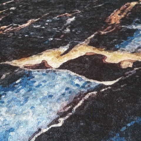 Dywan BLACK and GOLD do Prania 02b 60 x 100 cm Dywan BLACK and GOLD do Prania 02b 60 x 100 cm