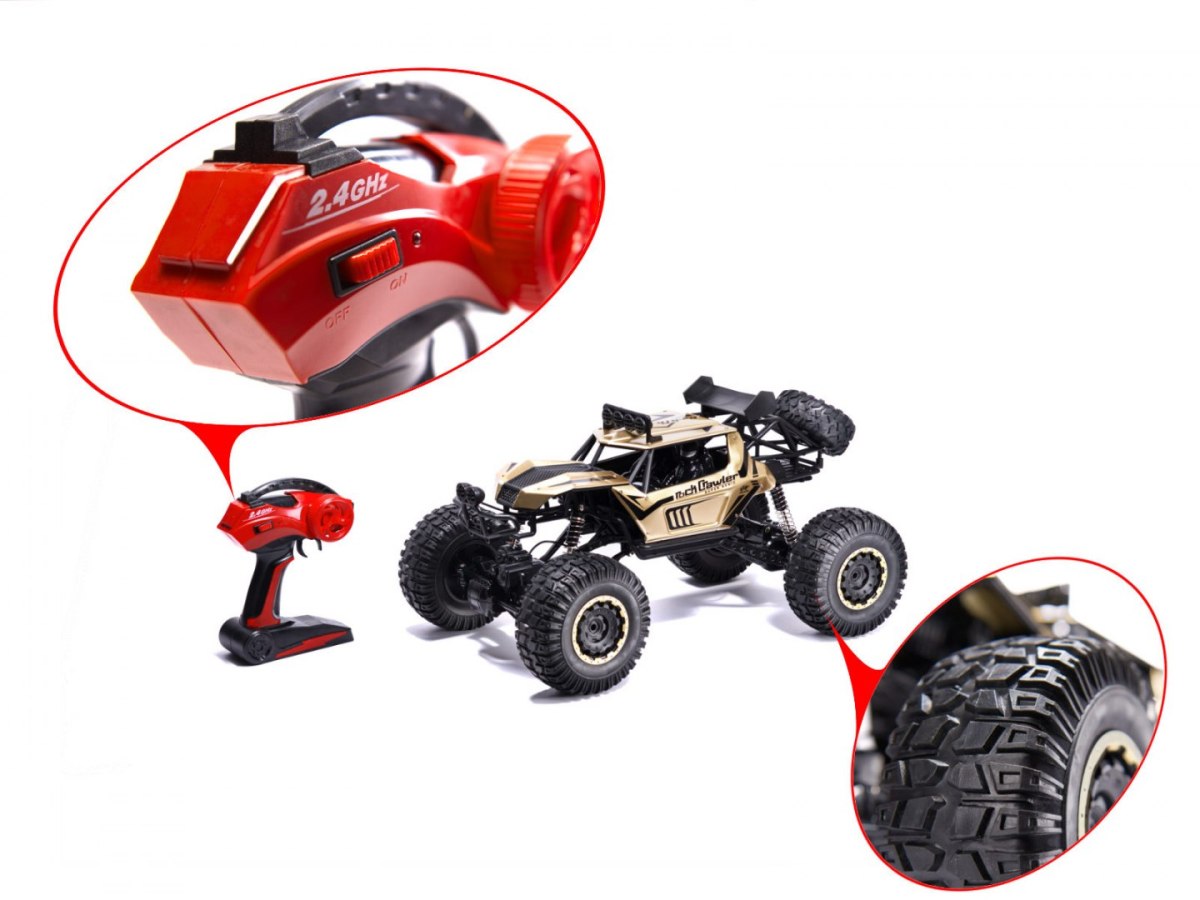 Samochód RC Rock Crawler 2.4GHz 1:8 51cm złoty Samochód RC Rock Crawler 2.4GHz 1:8 51cm złoty