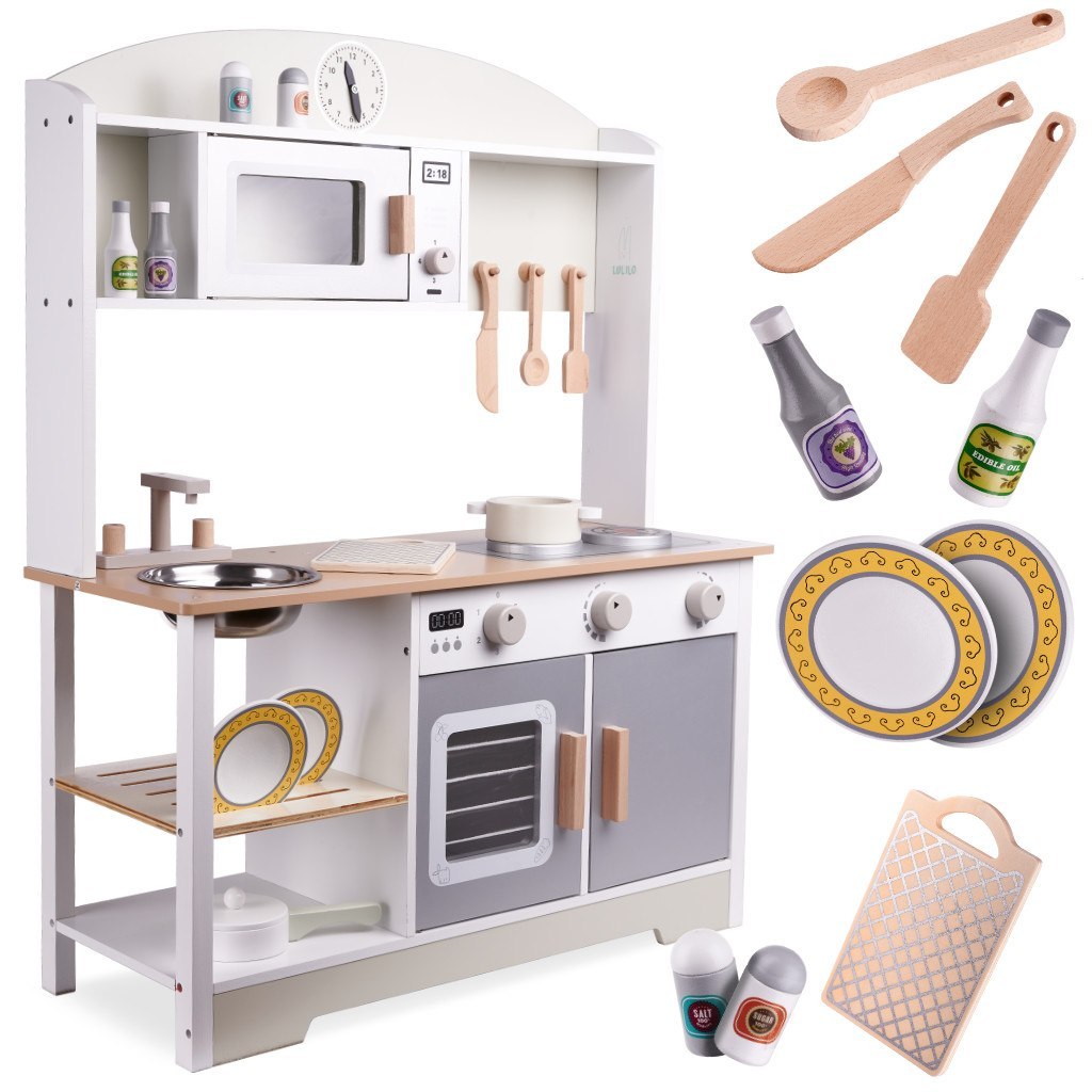 Kuchnia drewniana MDF LULILO Kuko + akcesoria Kuchnia drewniana MDF LULILO Kuko + akcesoria