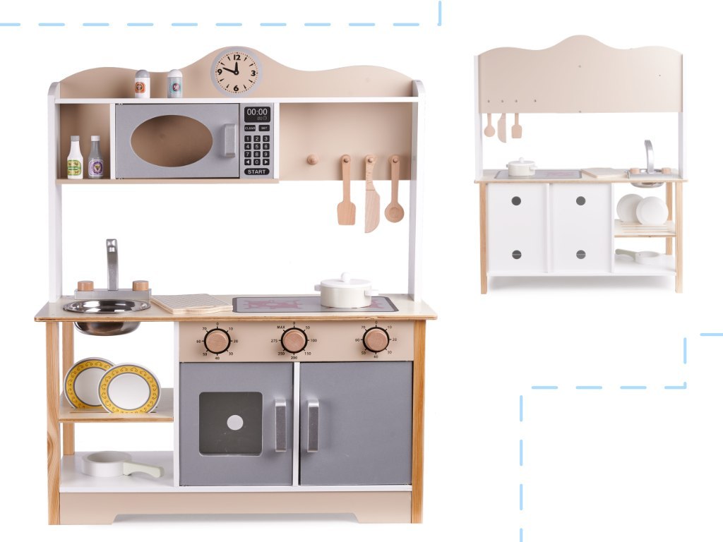 LULILO Kuchnia drewniana MDF Kuketo + akcesoria LULILO Kuchnia drewniana MDF Kuketo + akcesoria
