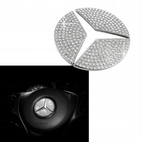 DIAMENTOWA NAKLEJKA NA KIEROWNICĘ LOGO MERCEDES 50 DIAMENTOWA NAKLEJKA NA KIEROWNICĘ LOGO MERCEDES 50