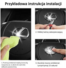 DIAMENTOWA NAKLEJKA NA KIEROWNICĘ LOGO MERCEDES 50