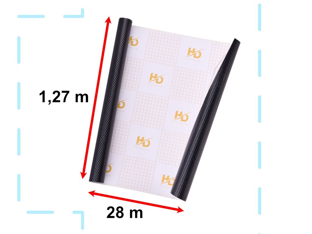 Folia rolka carbon 3D czarna 1,27x28m Folia rolka carbon 3D czarna 1,27x28m