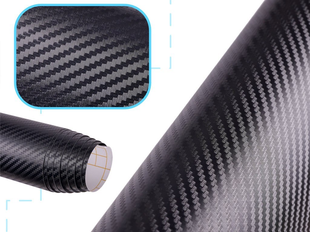 Folia rolka carbon 3D czarna 1,52x30m Folia rolka carbon 3D czarna 1,52x30m