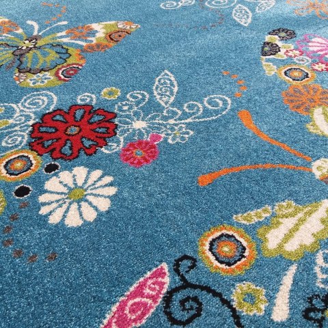 Dywan Mondo 114 Niebieskie MOTYLKI 400 x 500 cm Dywan Mondo 114 Niebieskie MOTYLKI 400 x 500 cm