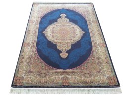 Dywan Ekskluzywny Qum Silk 01 Navy 160 x 230 cm granatowy