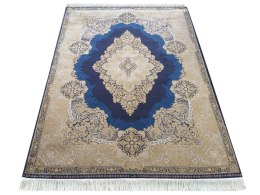 Dywan Ekskluzywny Qum Silk 02 Navy 160 x 230 cm granatowy