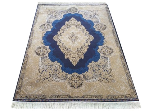 Dywan Ekskluzywny Qum Silk 02 Navy 160 x 230 cm granatowy