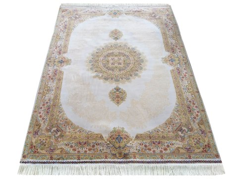 Dywan Ekskluzywny Qum Silk 03 Cream 200 x 300 cm kremowy Dywan Ekskluzywny Qum Silk 03 Cream 200 x 300 cm kremowy