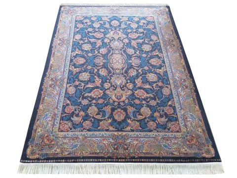 Dywan Ekskluzywny Qum Silk 08 Navy 160 x 230 cm granatowy