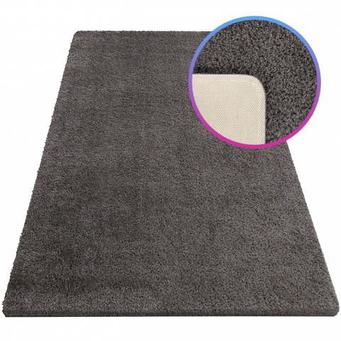 Dywan pluszowy shaggy do prania Brązowy 160 x 220 Dywan pluszowy shaggy do prania Brązowy 160 x 220