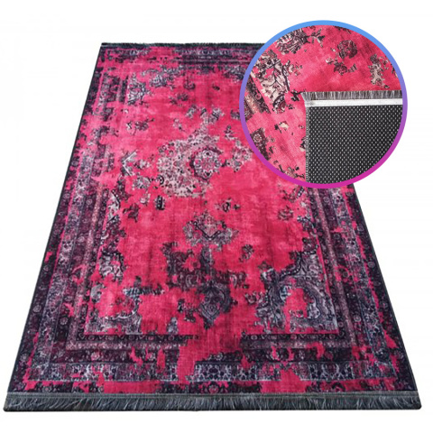Dywan do prania VINTAGE CZERWONY 180 x 280 cm Dywan do prania VINTAGE CZERWONY 180 x 280 cm