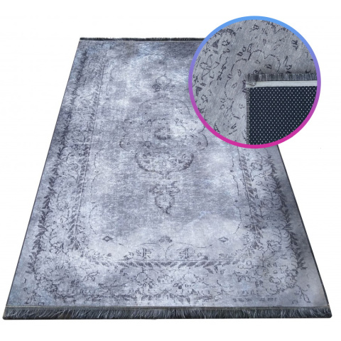 Dywan do prania VINTAGE SZARY 160 x 230 cm Dywan do prania VINTAGE SZARY 160 x 230 cm