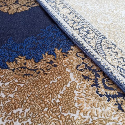 Dywan Ekskluzywny Qum Silk 02 Navy 160 x 230 cm granatowy Dywan Ekskluzywny Qum Silk 02 Navy 160 x 230 cm granatowy