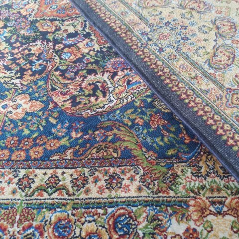 Dywan Ekskluzywny Qum Silk 06 Navy 200 x 300 cm granatowy Dywan Ekskluzywny Qum Silk 06 Navy 200 x 300 cm granatowy