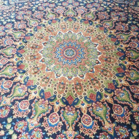 Dywan Ekskluzywny Qum Silk 09 Navy 200 x 300 cm granatowy Dywan Ekskluzywny Qum Silk 09 Navy 200 x 300 cm granatowy