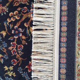 Dywan Ekskluzywny Qum Silk 11 Navy 200 x 300 cm granatowy