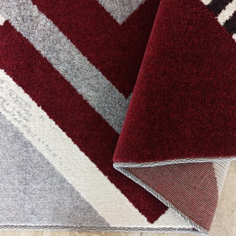Dywan OTTO 03 Szaro-Czerwony 160 x 220 cm szaro-czerwony Dywan OTTO 03 Szaro-Czerwony 160 x 220 cm szaro-czerwony