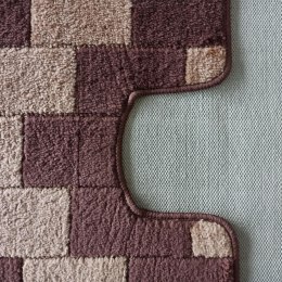 Komplet łazienkowy Montana z wycięciem Bornova XL Brown Komplet (50 cm x 80 cm i 40 cm x 50 cm)