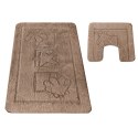 Komplet łazienkowy Montana z wycięciem Maritime Beige Komplet (50 cm x 80 cm i 40 cm x 50 cm)