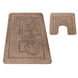 Komplet łazienkowy Montana z wycięciem Maritime Beige Komplet (50 cm x 80 cm i 40 cm x 50 cm)
