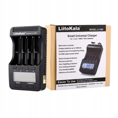 Ładowarka LiitoKala Lii-500 4 AA AAA 18650 26650 Ładowarka LiitoKala Lii-500 4 AA AAA 18650 26650