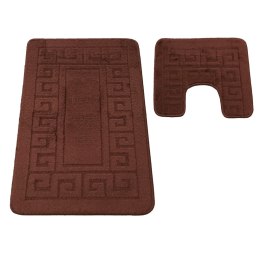 Komplet łazienkowy Montana z wycięciem Ethnic Brown Komplet (50 cm x 80 cm i 40 cm x 50 cm)