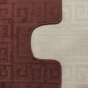 Komplet łazienkowy Montana z wycięciem Ethnic Brown Komplet (50 cm x 80 cm i 40 cm x 50 cm)