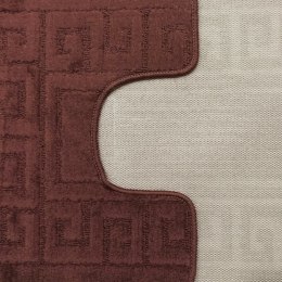 Komplet łazienkowy Montana z wycięciem Ethnic Brown Komplet (50 cm x 80 cm i 40 cm x 50 cm)