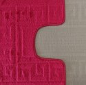 Komplet łazienkowy Montana z wycięciem Ethnic Burgundy Komplet (50 cm x 80 cm i 40 cm x 50 cm)