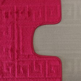Komplet łazienkowy Montana z wycięciem Ethnic Burgundy Komplet (50 cm x 80 cm i 40 cm x 50 cm)
