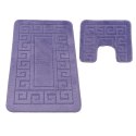Komplet łazienkowy Montana z wycięciem Ethnic Dark Lilac Komplet (50 cm x 80 cm i 40 cm x 50 cm)
