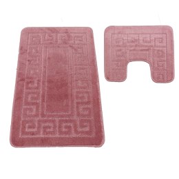 Komplet łazienkowy Montana z wycięciem Ethnic Dark Rose Komplet (50 cm x 80 cm i 40 cm x 50 cm)