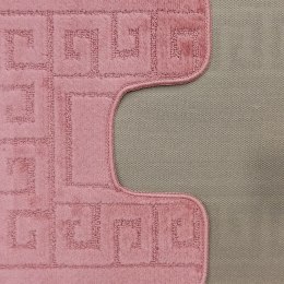 Komplet łazienkowy Montana z wycięciem Ethnic Dark Rose Komplet (50 cm x 80 cm i 40 cm x 50 cm)