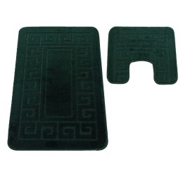 Komplet łazienkowy Montana z wycięciem Ethnic Hunter Green Komplet (50 cm x 80 cm i 40 cm x 50 cm)