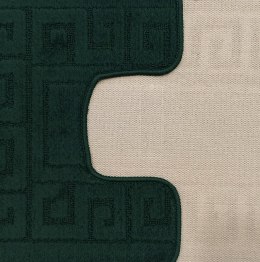Komplet łazienkowy Montana z wycięciem Ethnic Hunter Green Komplet (50 cm x 80 cm i 40 cm x 50 cm)