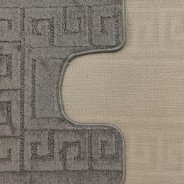 Komplet łazienkowy Montana z wycięciem Ethnic Metal Grey Komplet (50 cm x 80 cm i 40 cm x 50 cm)