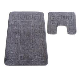Komplet łazienkowy Montana z wycięciem Ethnic Opal Grey Komplet (50 cm x 80 cm i 40 cm x 50 cm)