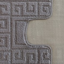 Komplet łazienkowy Montana z wycięciem Ethnic Opal Grey Komplet (50 cm x 80 cm i 40 cm x 50 cm)