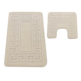 Komplet łazienkowy Montana z wycięciem Ethnic Pearl White Komplet (50 cm x 80 cm i 40 cm x 50 cm)
